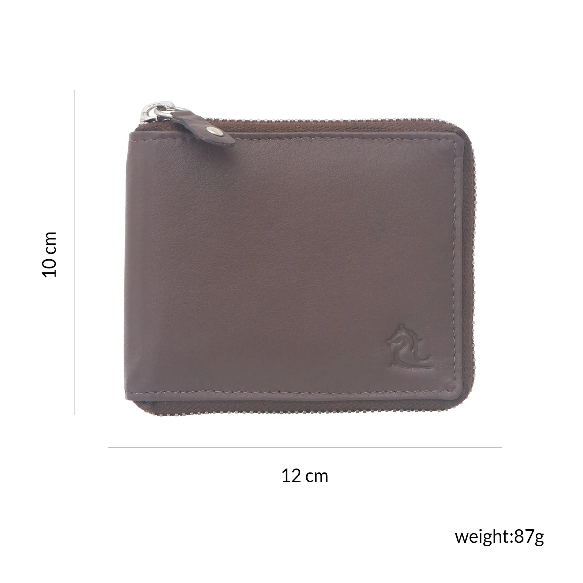 14089 Brown Zip Around Wallet