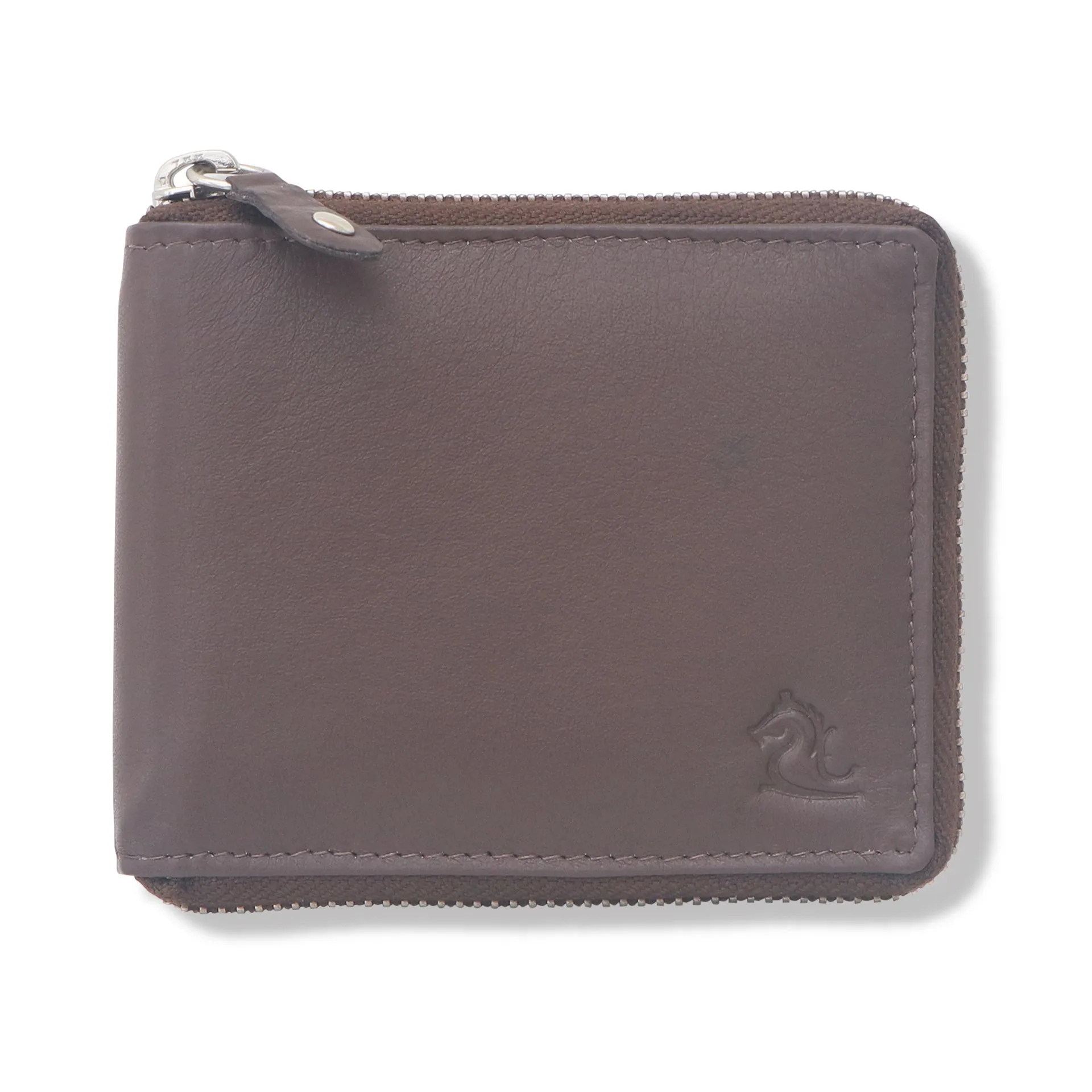 14089 Brown Zip Around Wallet