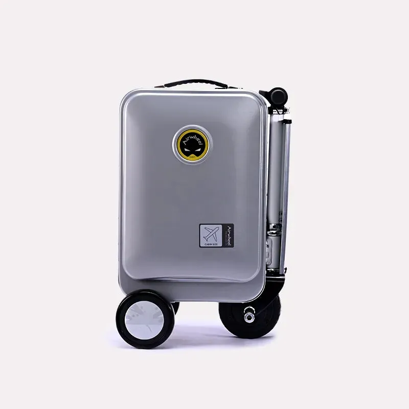 Airwheel Silver Smart Electric Rideable Luggage Bag 0850265