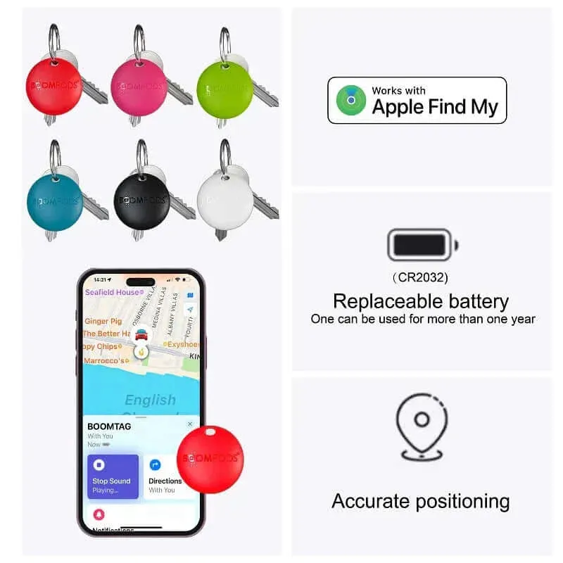 Apple-Ready Smart GPS Tracker: Never Lose Keys, Pets, or Luggage Again!