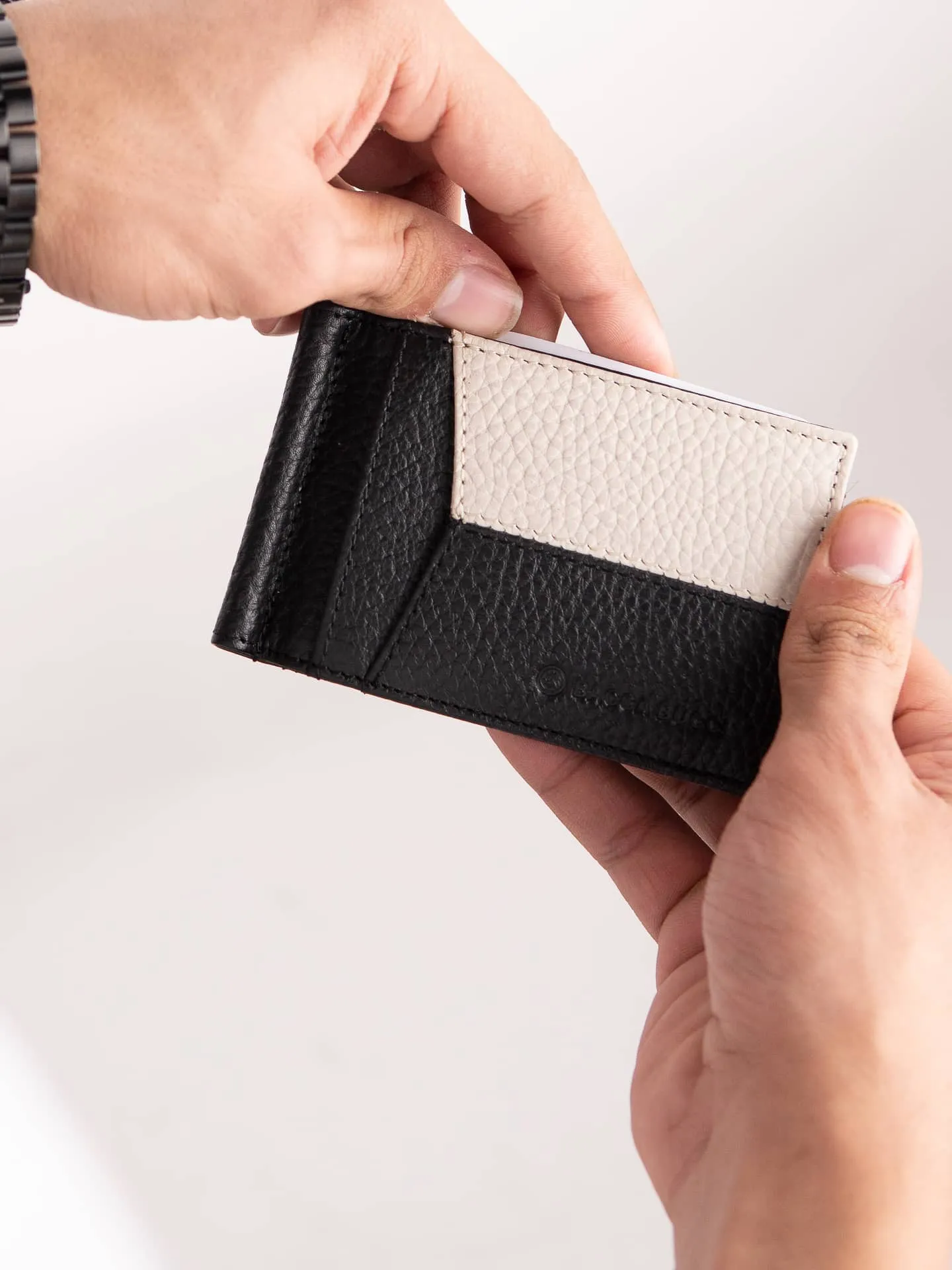 Bacca Bucci Slim Genuine Leather Wallet with Money Clipper