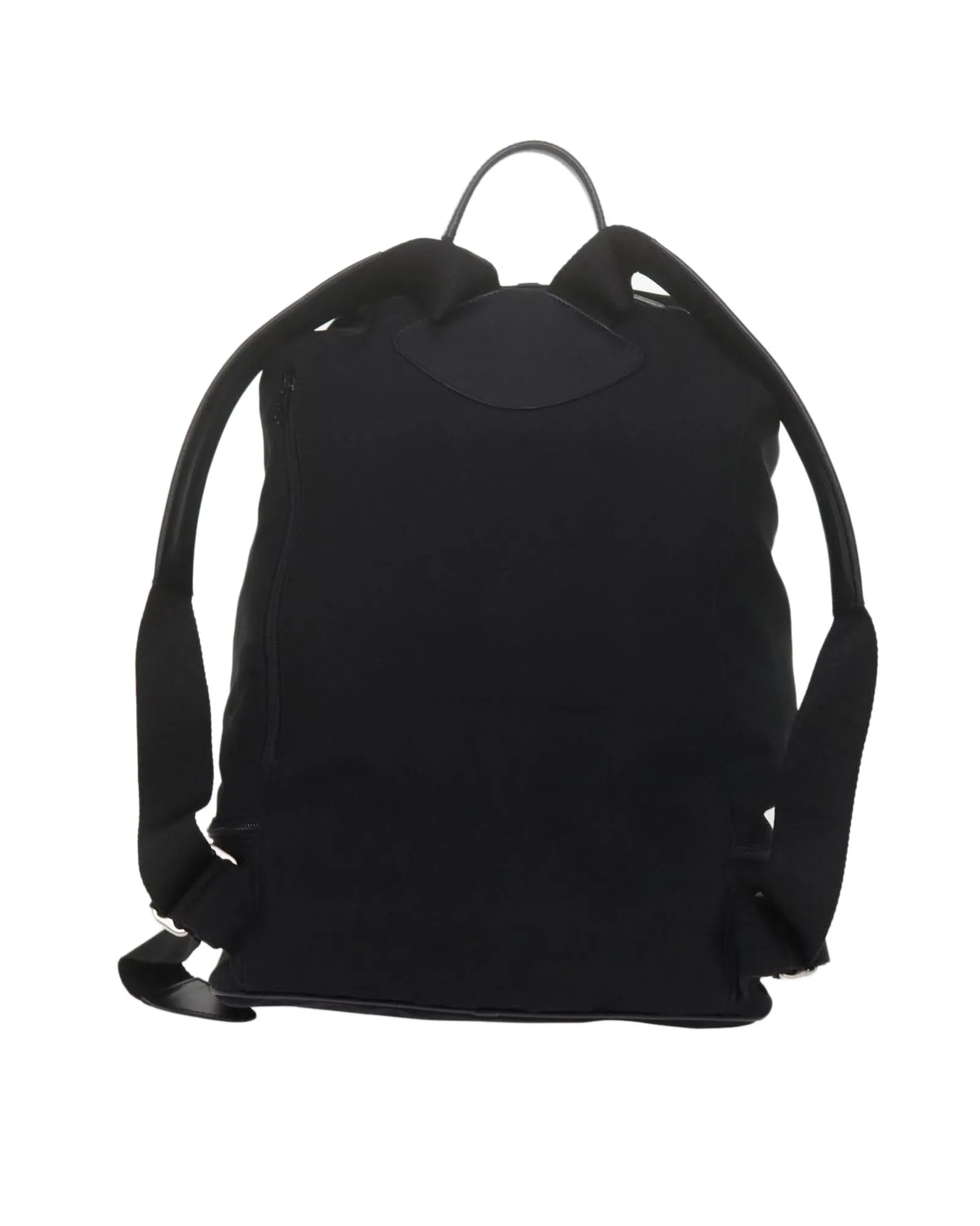 Black Canvas Backpack with Accessory