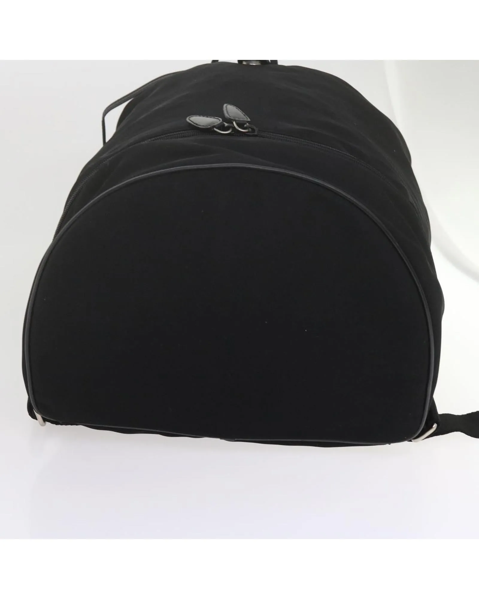 Black Canvas Backpack with Accessory