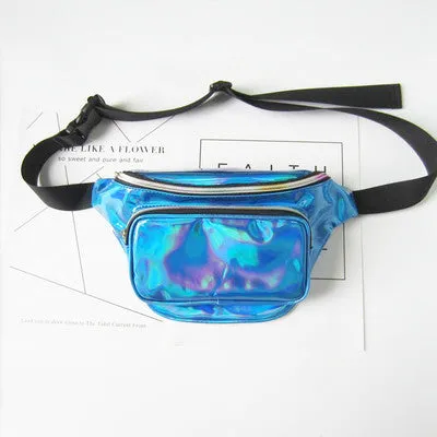 Bum Bag Metallic Blue Festival