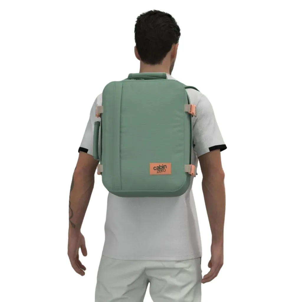 CabinZero Classic 28L Lightweight Carry On Backpack - Sage Forest