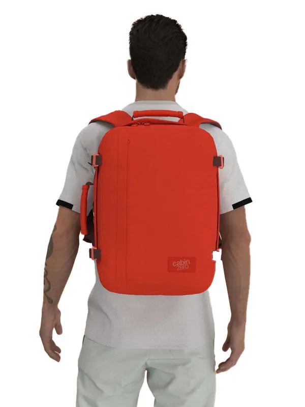 Cabinzero Classic Backpack 36L in Tomato Festival Color