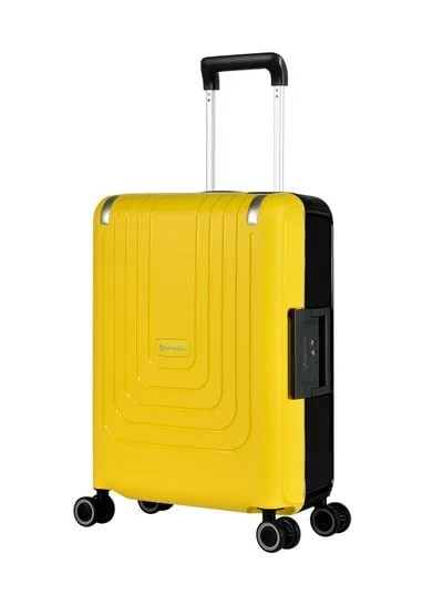 Eminent Vertica Hard Case Luggage Trolley Polypropylene Lightweight 4 Quiet Double Spinner Wheels With Tsa Lock B0006M Yellow Black