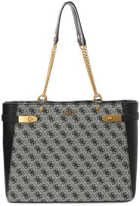 Guess Zadie Logo Girlfriend Bag In Black For Women