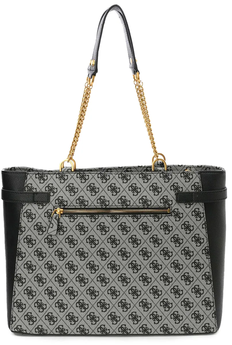 Guess Zadie Logo Girlfriend Bag In Black For Women