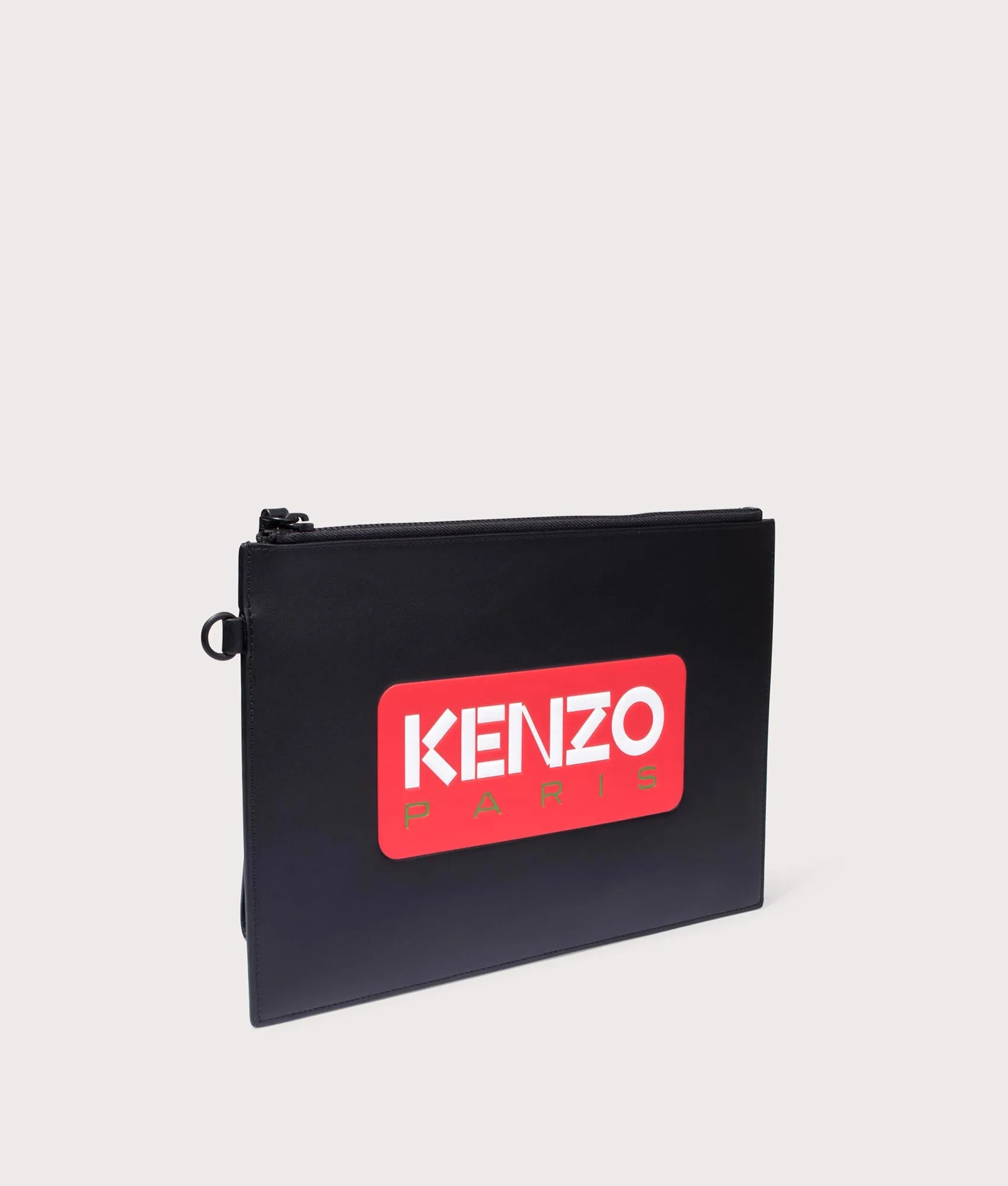 KENZO Paris Large Leather Pouch Bag