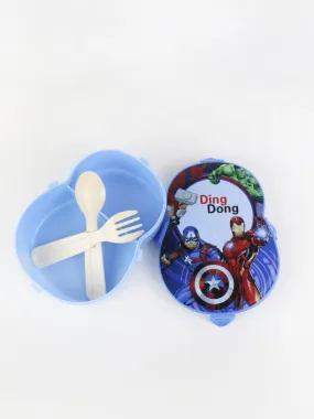 Kids Ding Dong Lunch Box with Fork & Spoon CA Blue