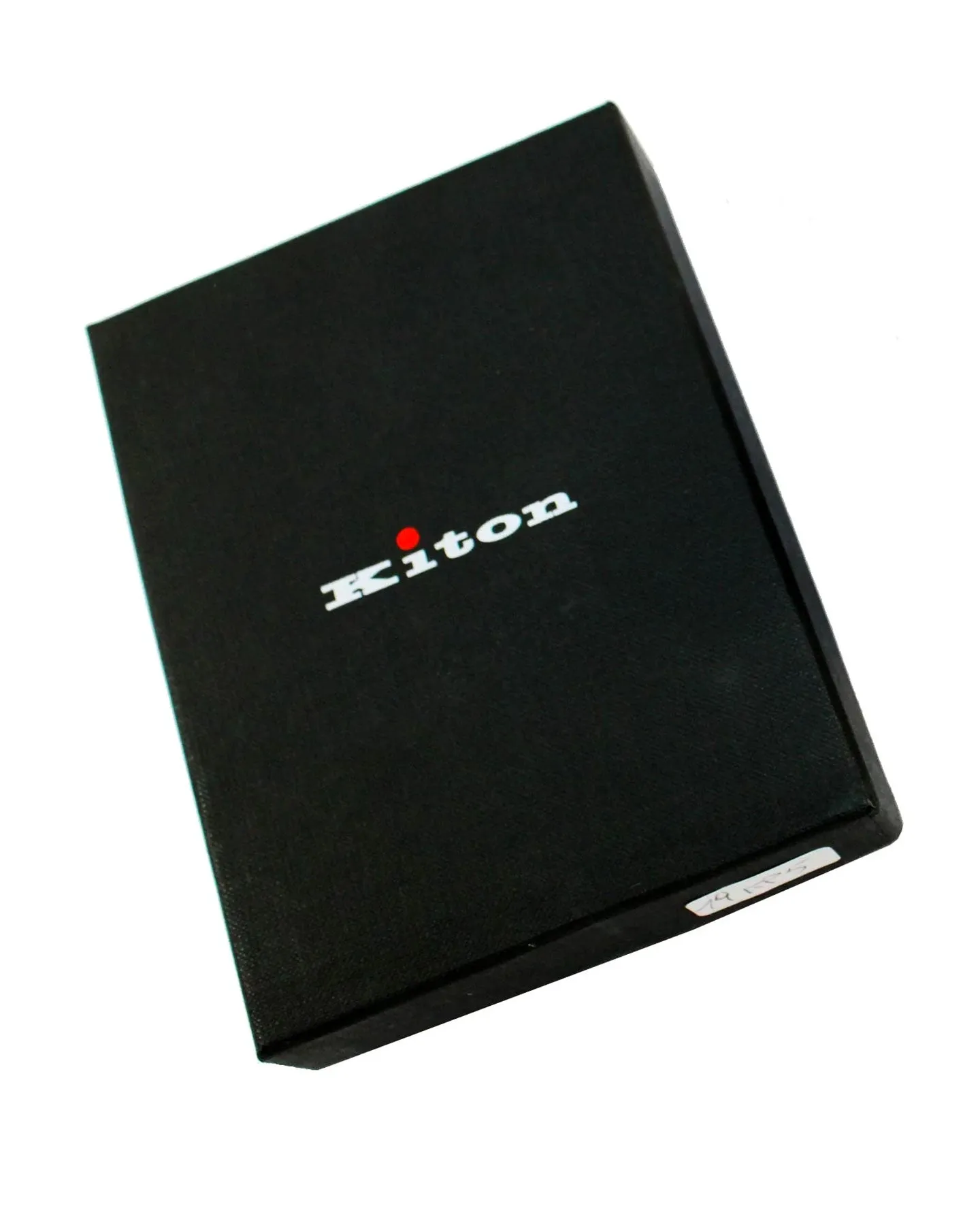 Kiton Wallet - Black Grain Leather Men Wallet Bifold With Coin Pocket