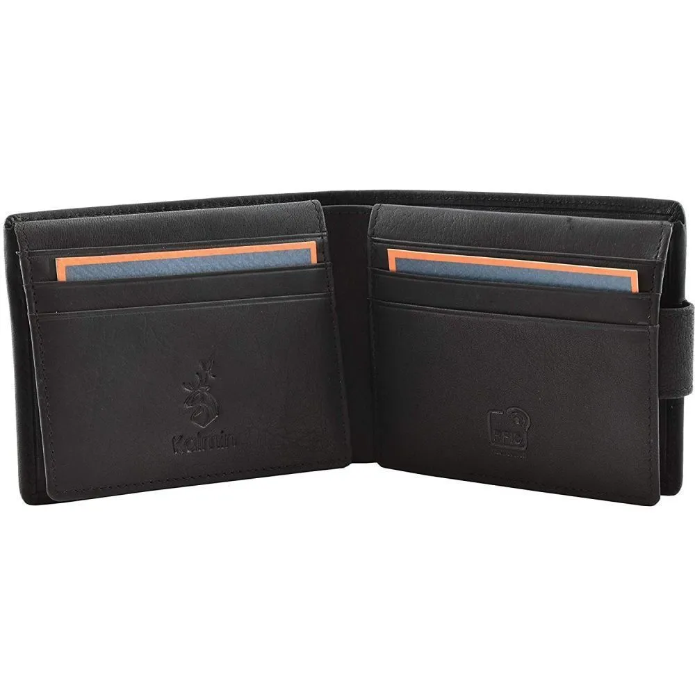 Mala Leather Black Kalmin Shaftsbury Extra Capacity Tab Wallet