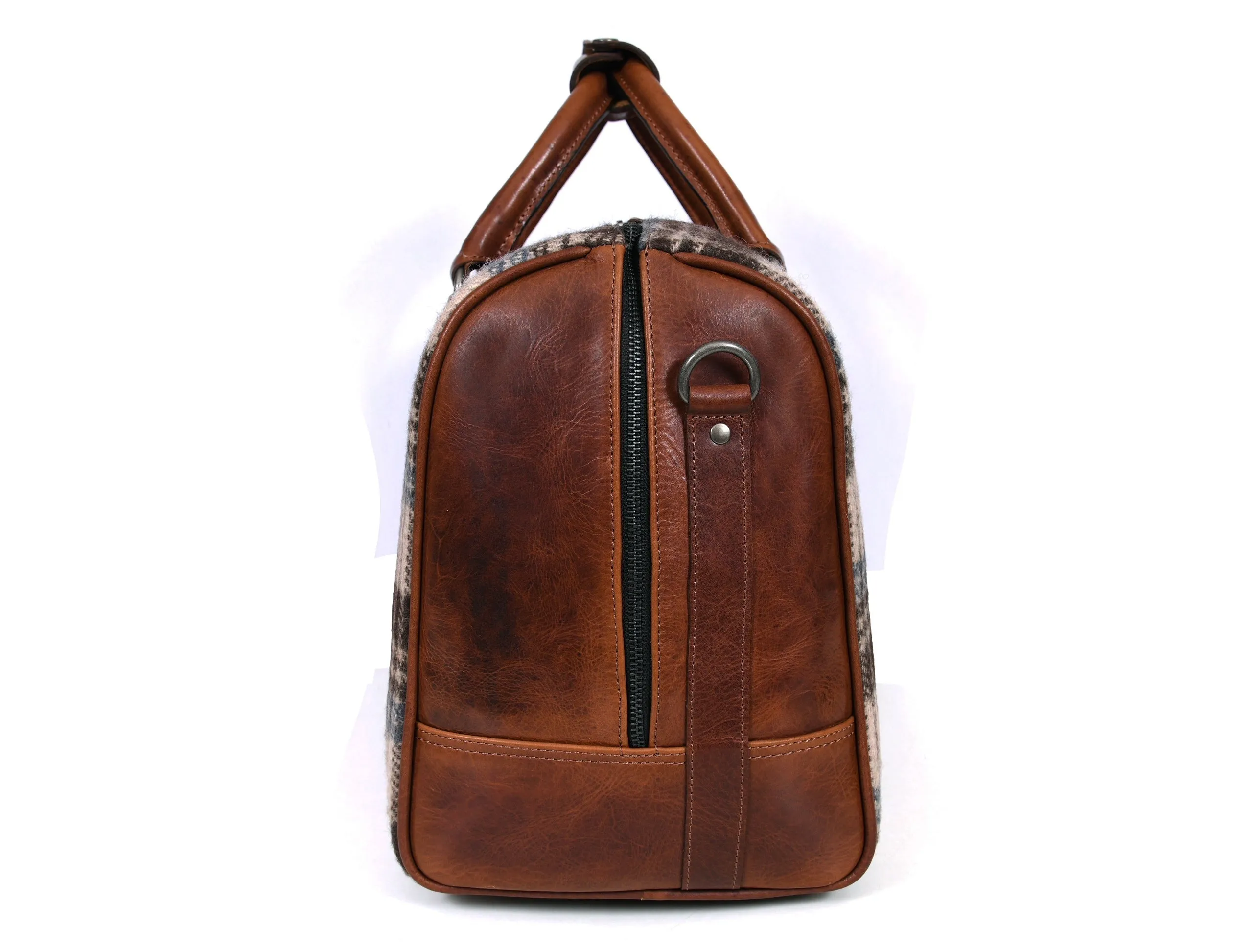 Manchester Leather & Tweed Duffle Bag