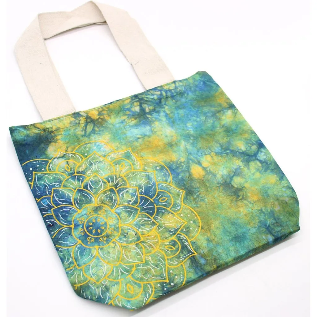 Natural Tie-Dye Bags - Indian Cotton - Blue & Pink Shades