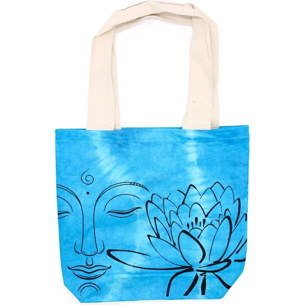 Natural Tie-Dye Bags - Indian Cotton - Blue & Pink Shades