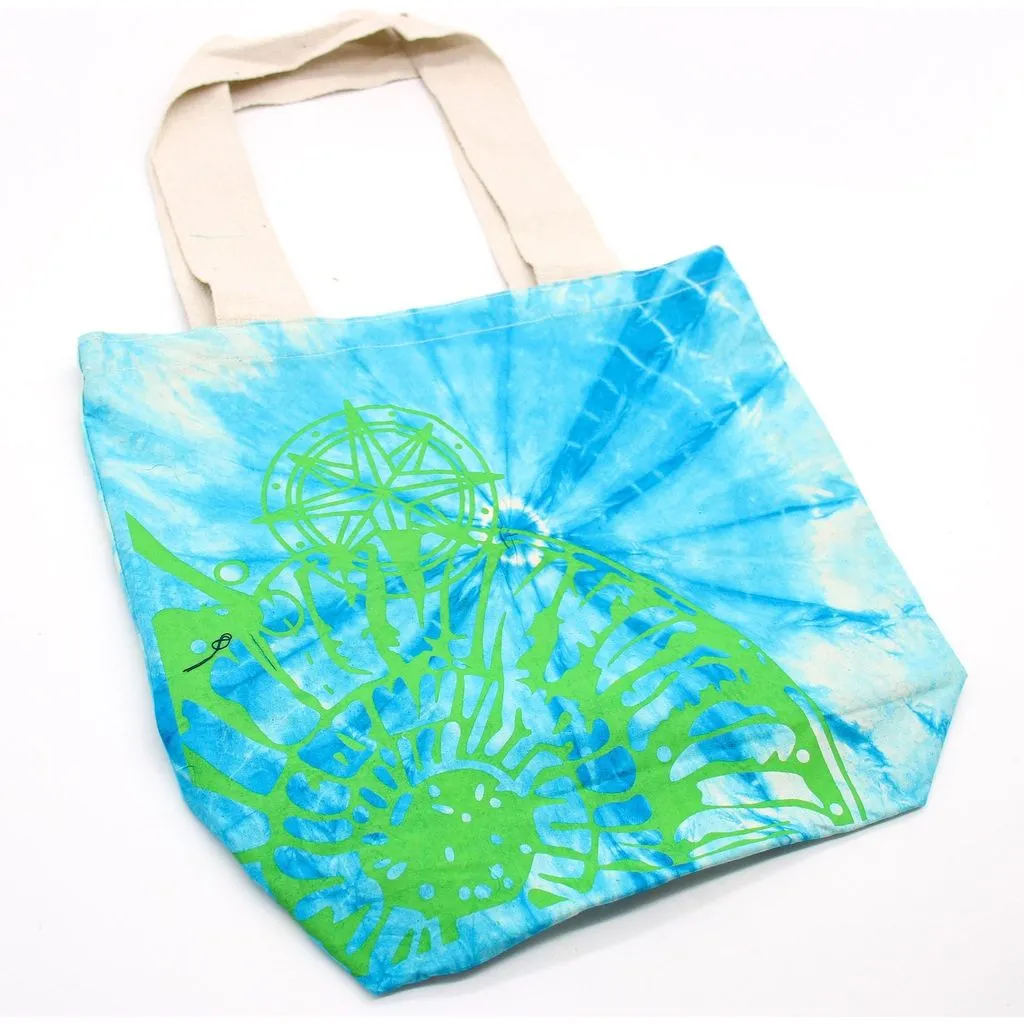 Natural Tie-Dye Bags - Indian Cotton - Blue & Pink Shades