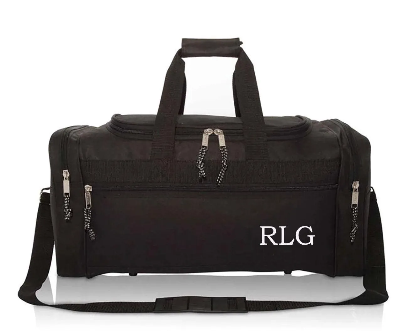 Personalized Black Duffel Bag