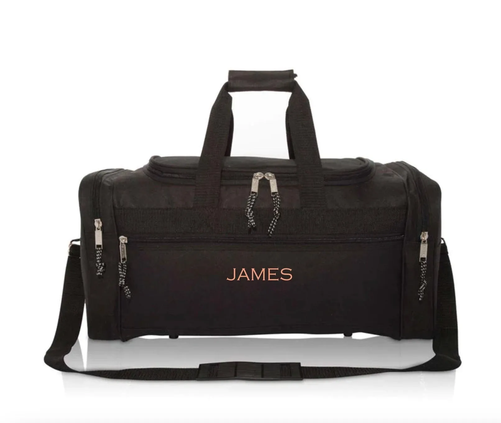 Personalized Black Duffel Bag