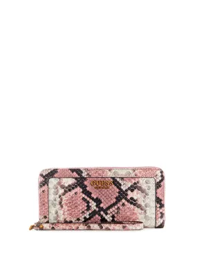 Pink Python Abey Large Wallet