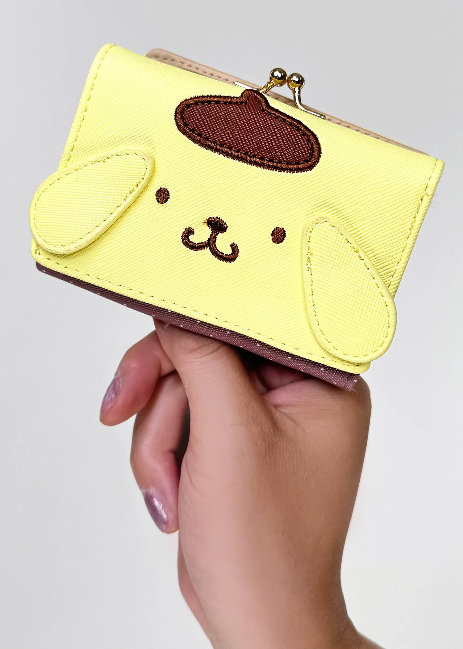 Sanrio Pompompurin Face Flap Wallet