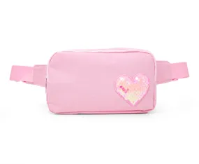 Sequin Heart Belt Bag