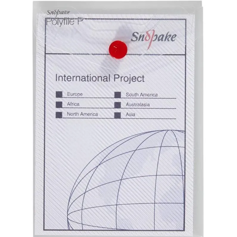 Snopake - Polyfile P File Wallet - Portrait - A6 - Clear - Pack of 5