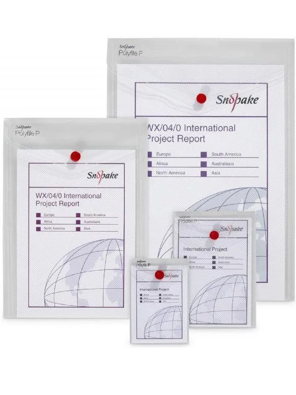 Snopake - Polyfile P File Wallet - Portrait - A6 - Clear - Pack of 5