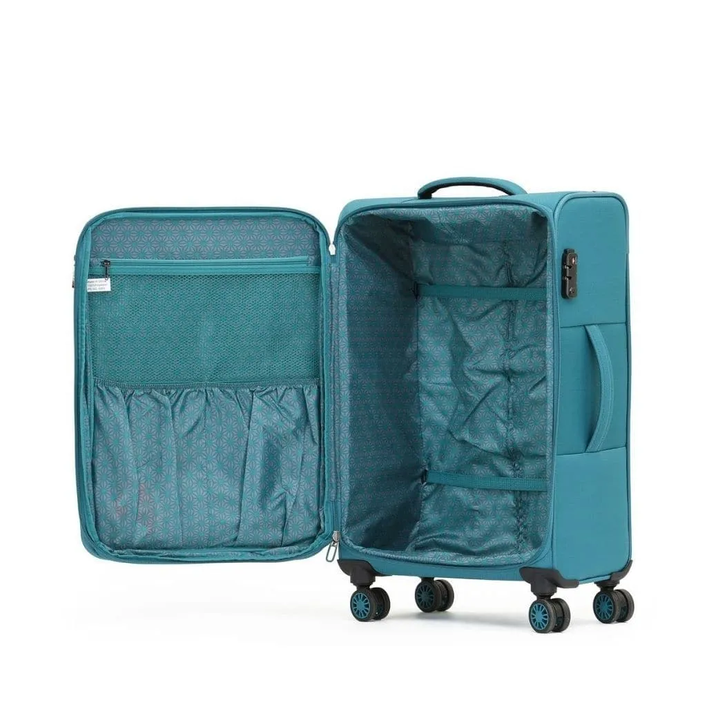 Tosca So Lite 3 Piece Softsided SuperLight Luggage Set - Teal